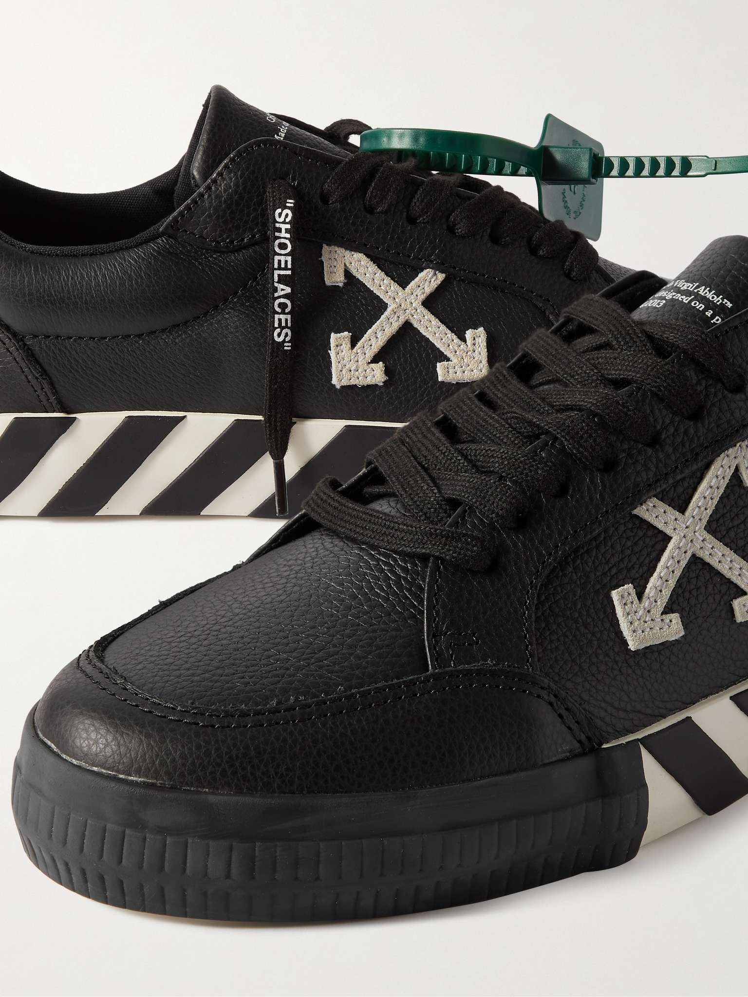 Off White Full Grain Leather Sneakers REVERSIBLE