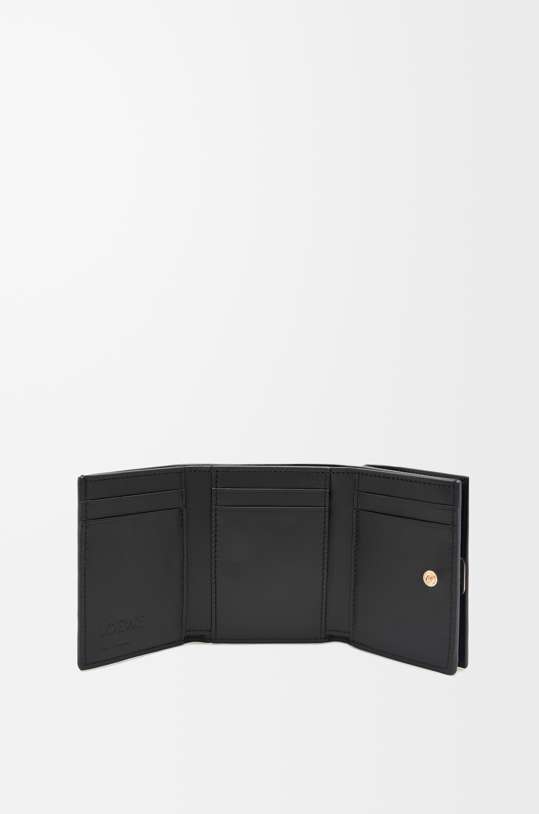 Puffer Anagram trifold wallet in shiny nappa calfskin - 2