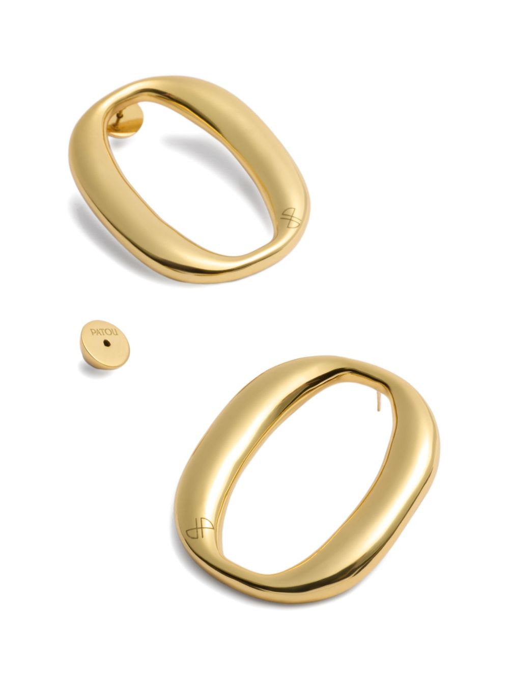 oval-frame earrings - 2