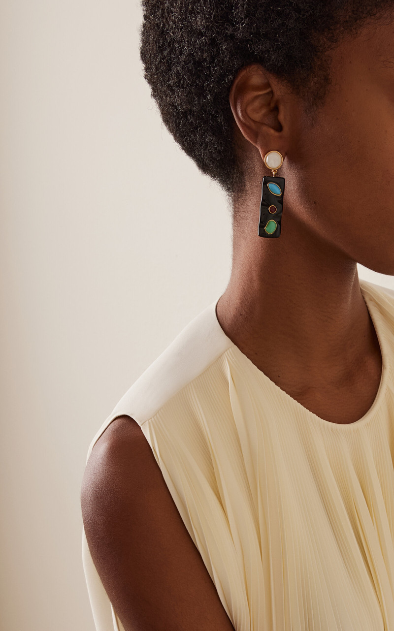 LIZZIE FORTUNATO Tessera Gold-Plated Multi-Stone Earrings multi outlook