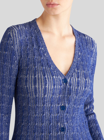 Etro CABLE-KNIT WOOL CARDIGAN outlook