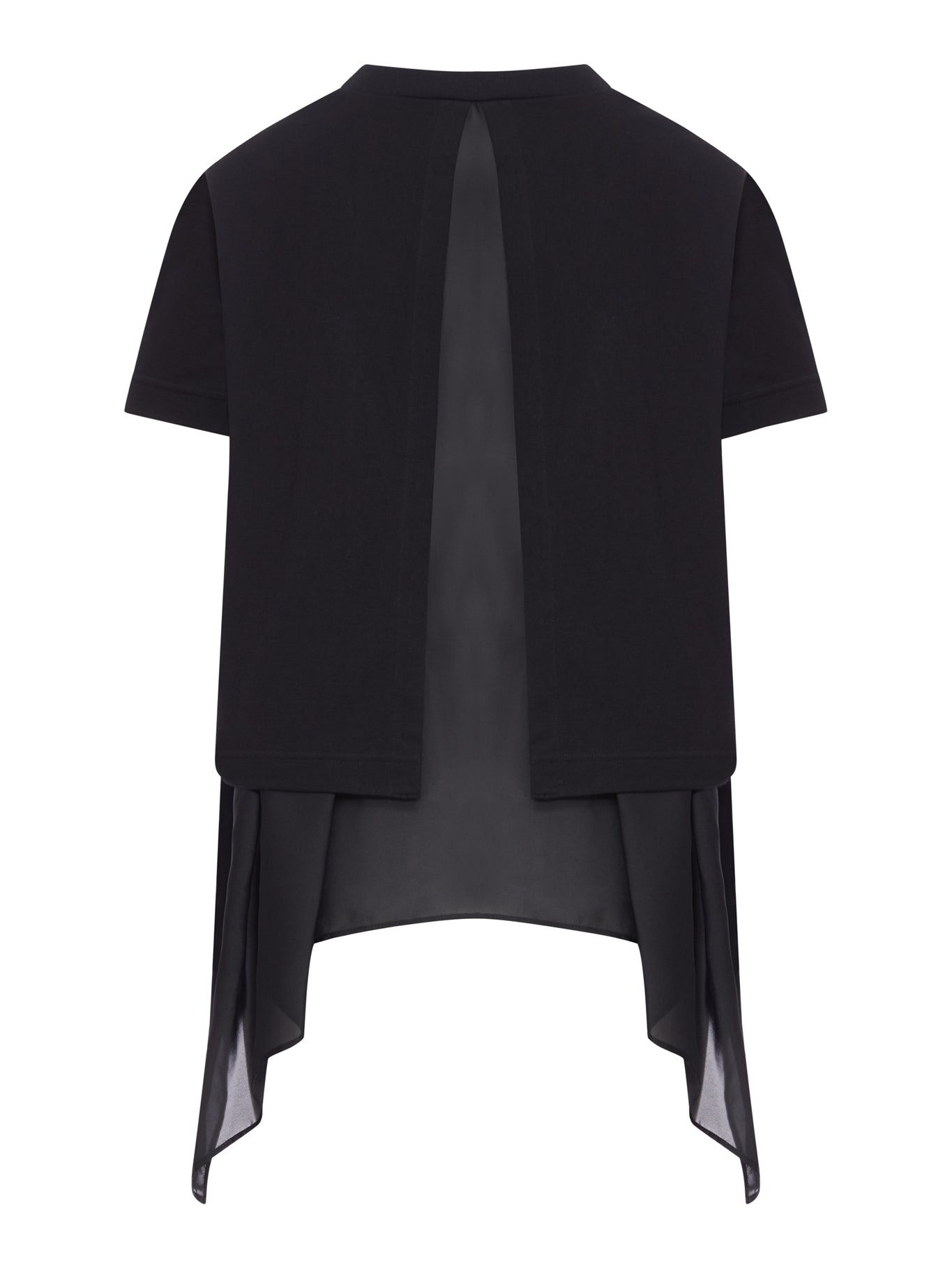 COTTON JERSEY AND SATIN T-SHIRT - 2