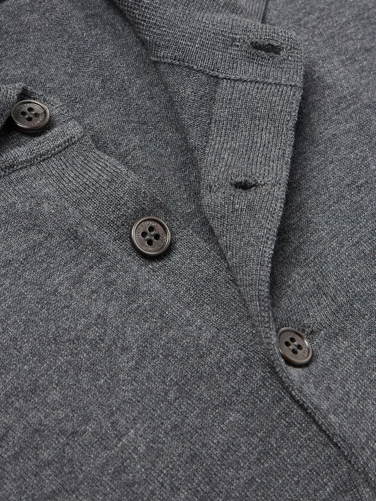 Cotton Polo Shirt Gray - 5