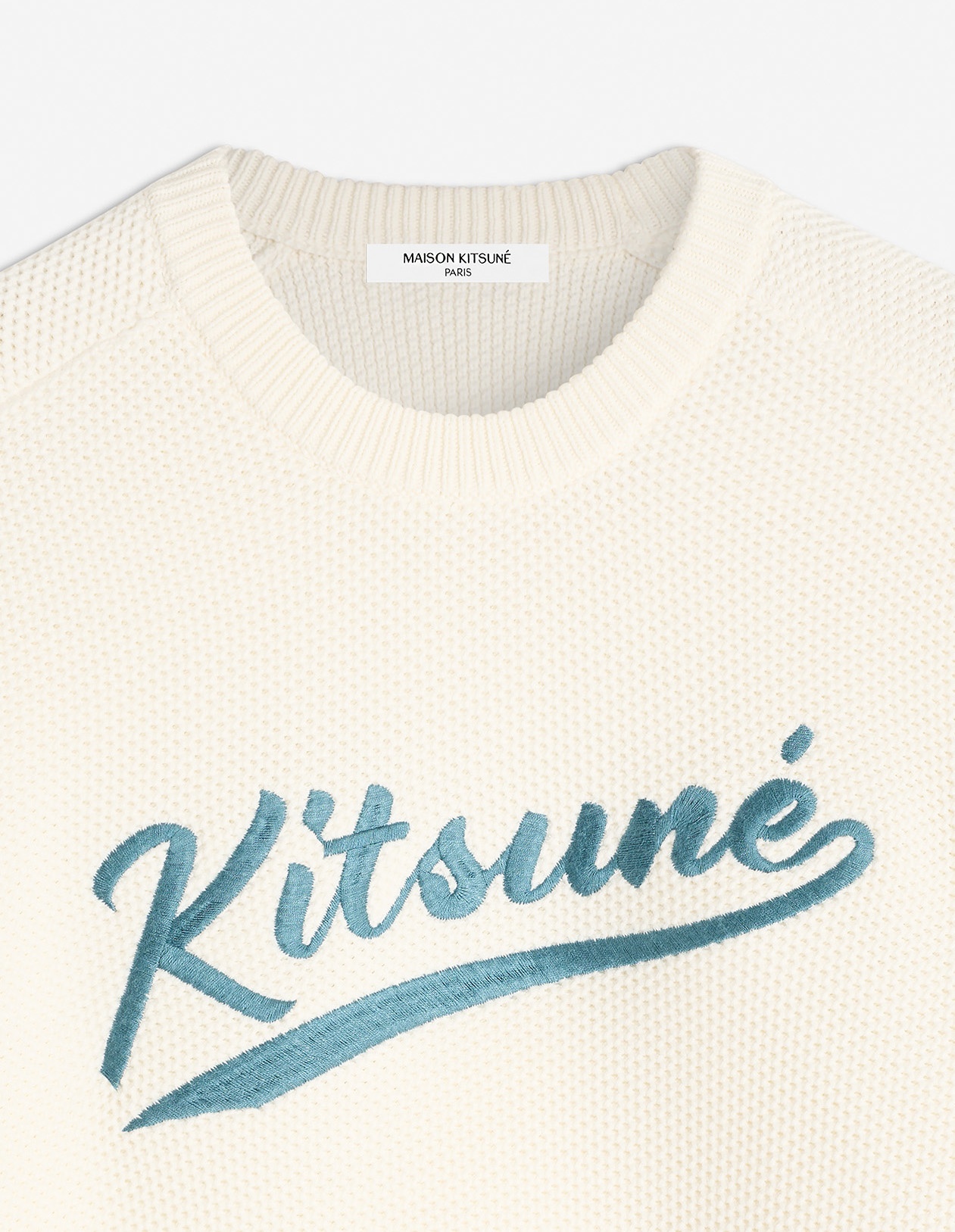 KITSUNE VARSITY EMBROIDERED MESH JUMPER - 7