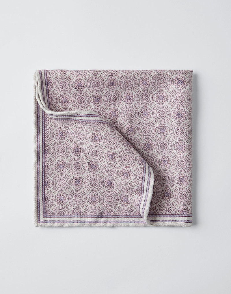 Double face silk pocket square 1