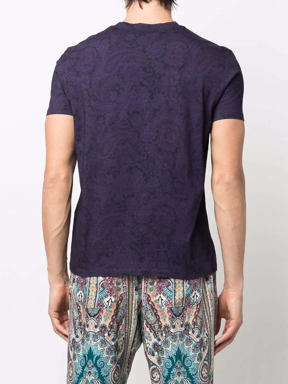 paisley logo-print T-shirt - 4