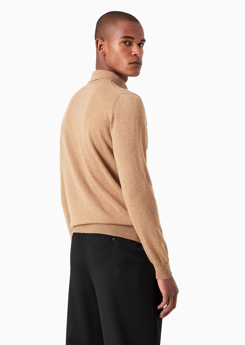 Long-sleeved, pure cashmere polo shirt 3