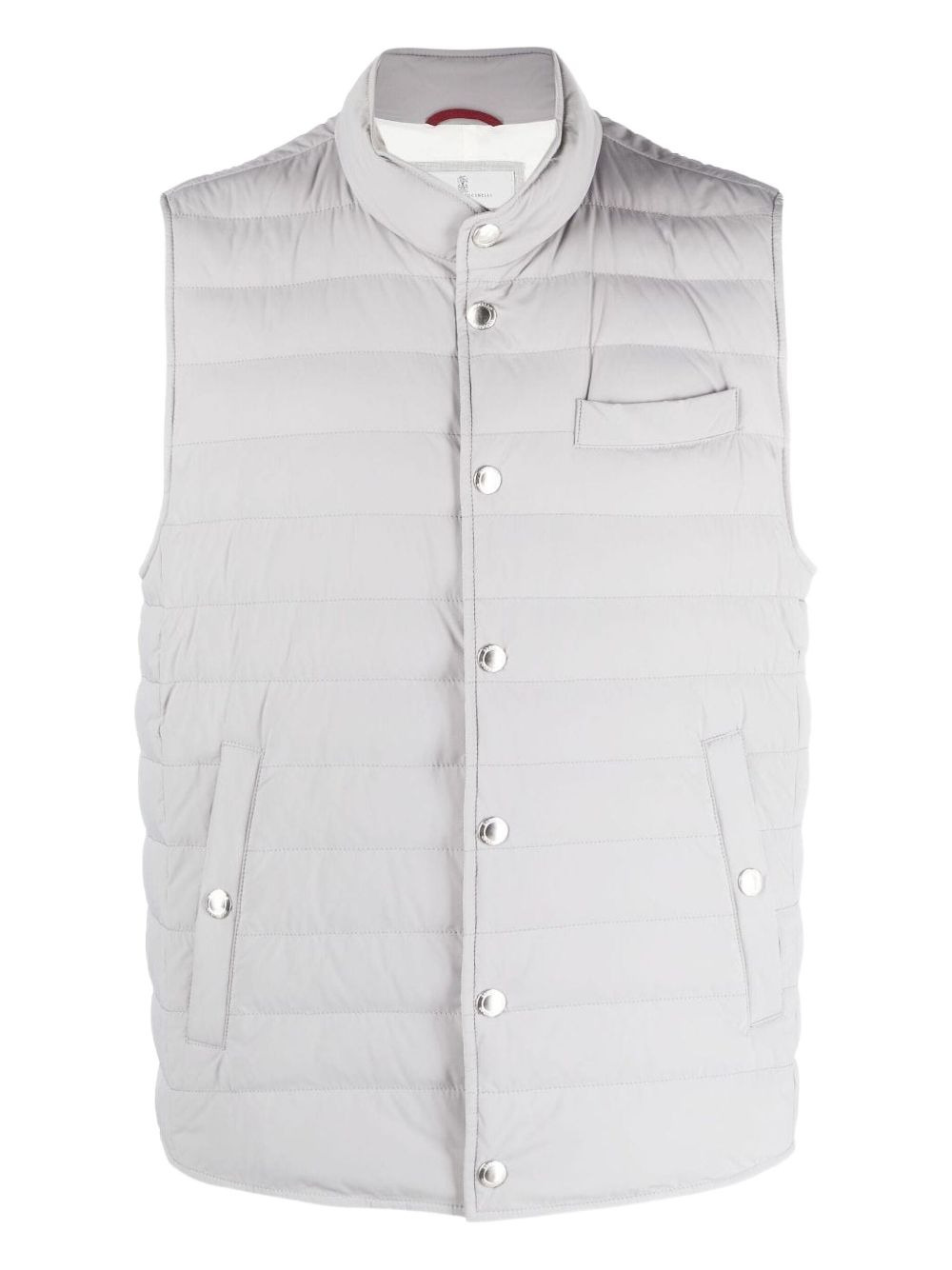 quilted padded down gilet - 1