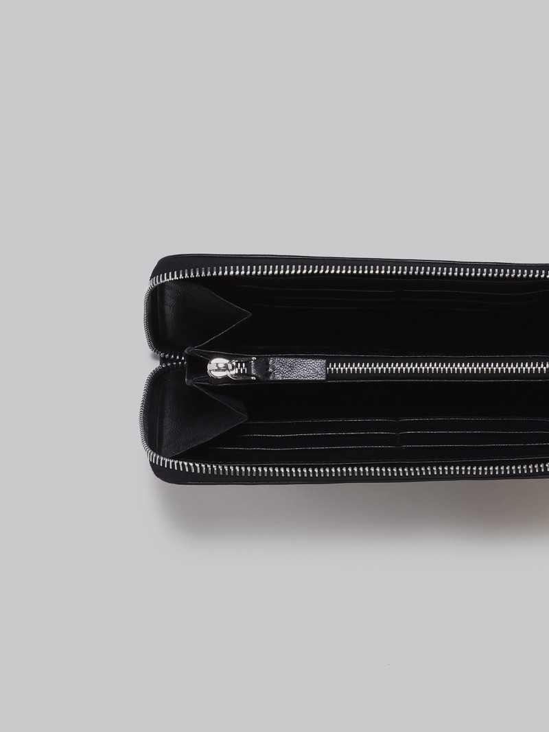 Marni BLACK SAFFIANO LEATHER ZIP-AROUND WALLET outlook