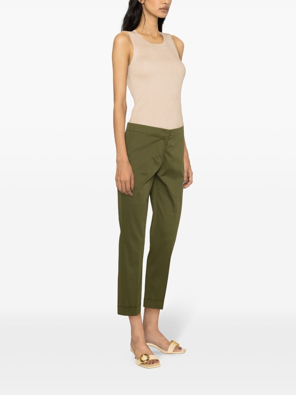 cuffed tapered trousers - 3
