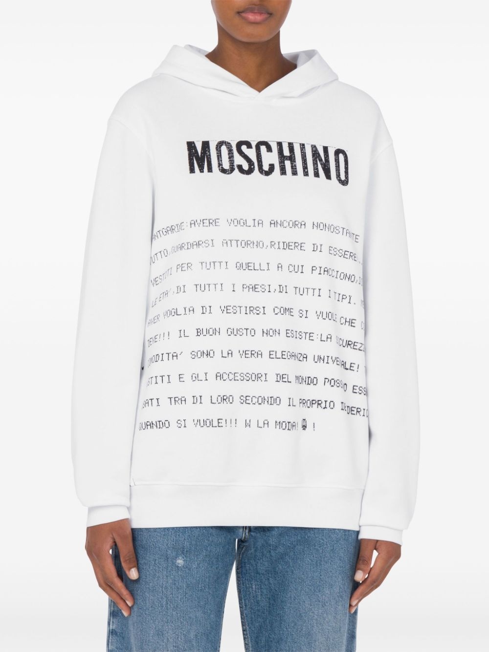 text-print hoodie - 2