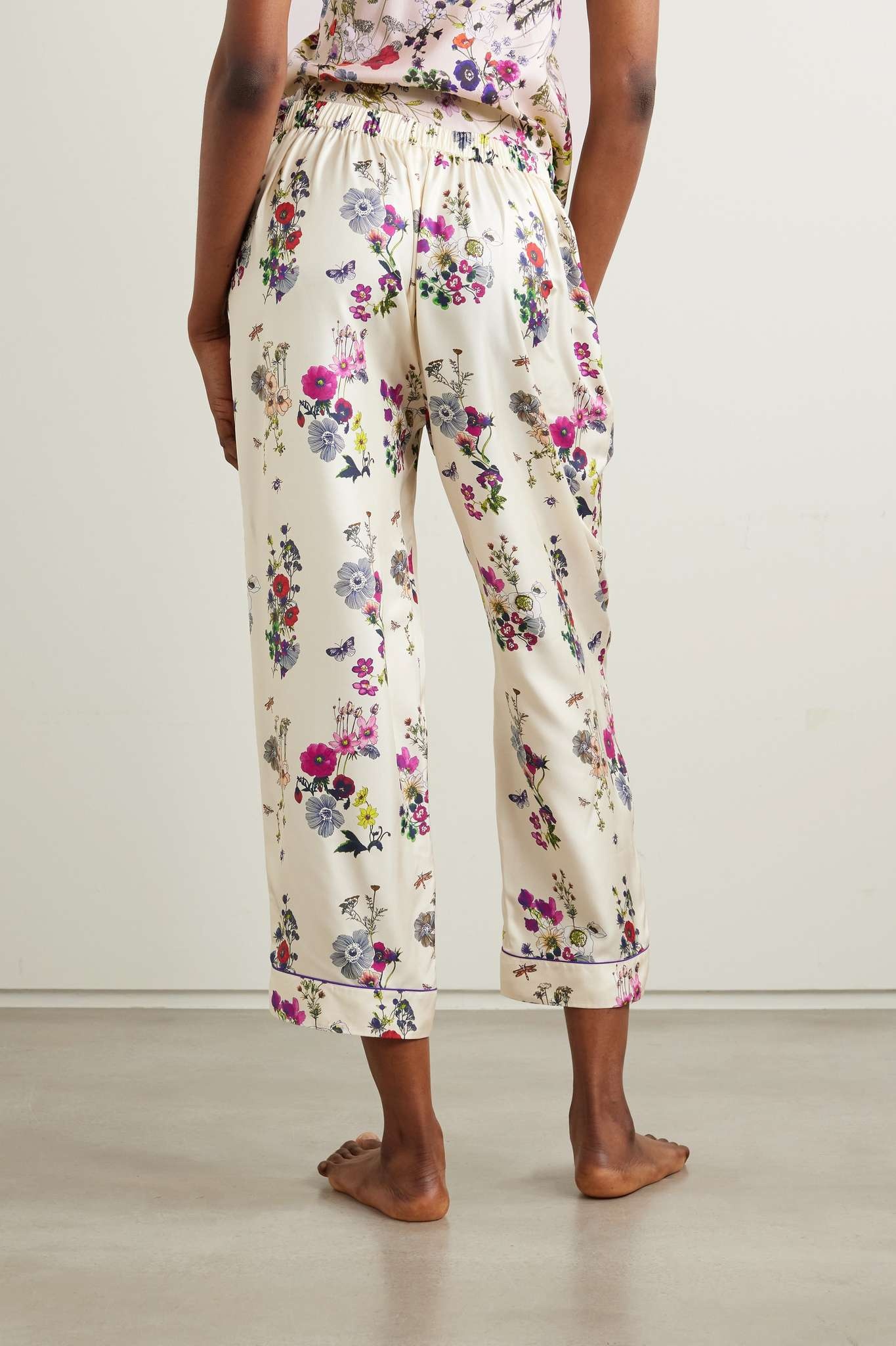 Herbier Camomille floral-print silk-twill pyjama pants - 3