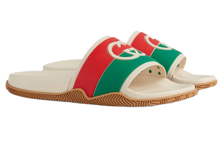 (WMNS) Gucci Slide 'Interlocking G - White Red Green' 655461-JFA00-9136 - 2