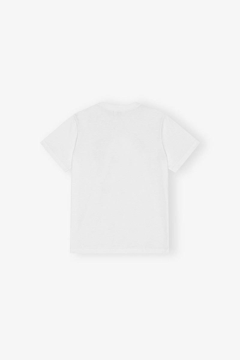 WHITE BASIC COTTON JERSEY TEDDY RELAXED T-SHIRT 6