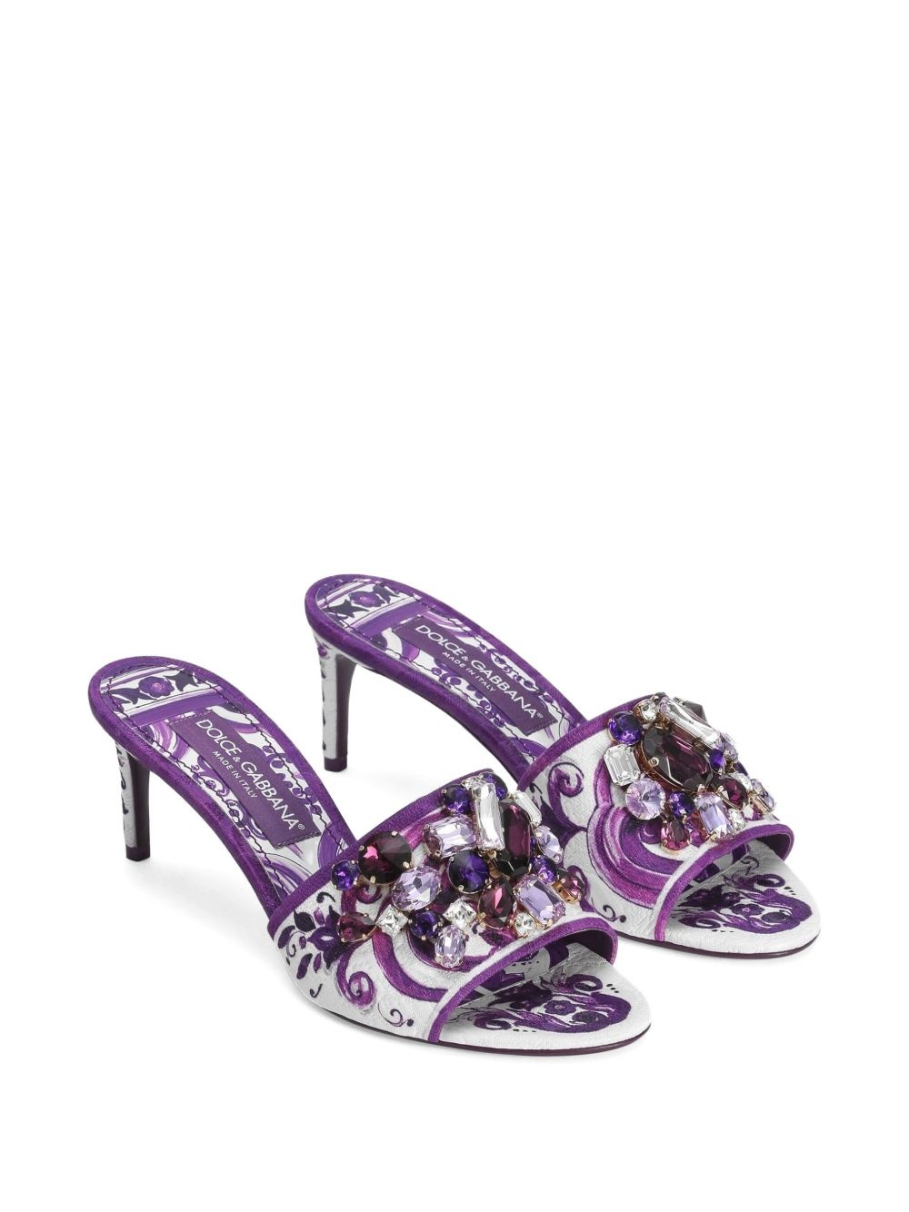 60mm Majolica-print mules - 2