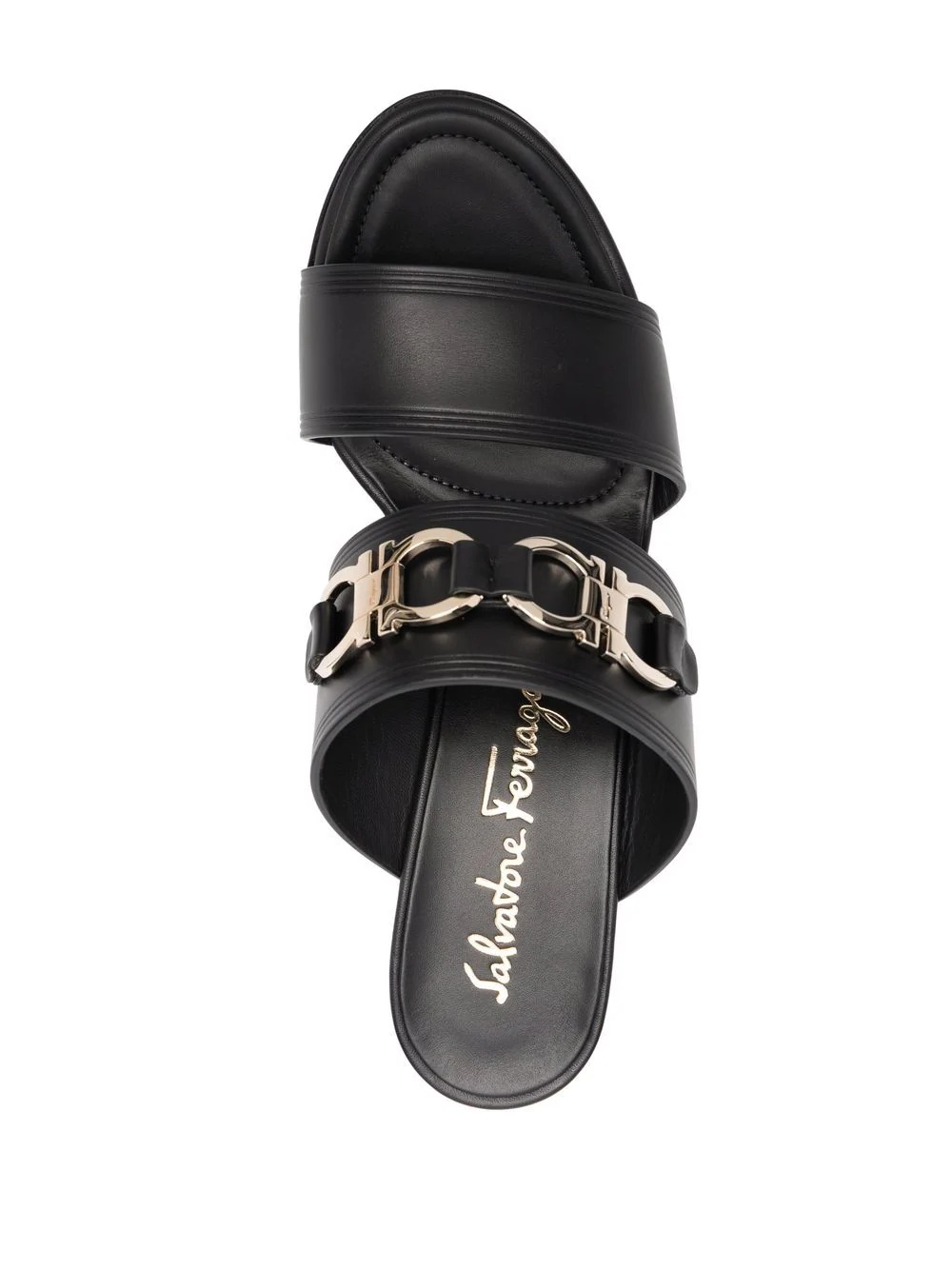 horsebit-detail open toe sandals - 4