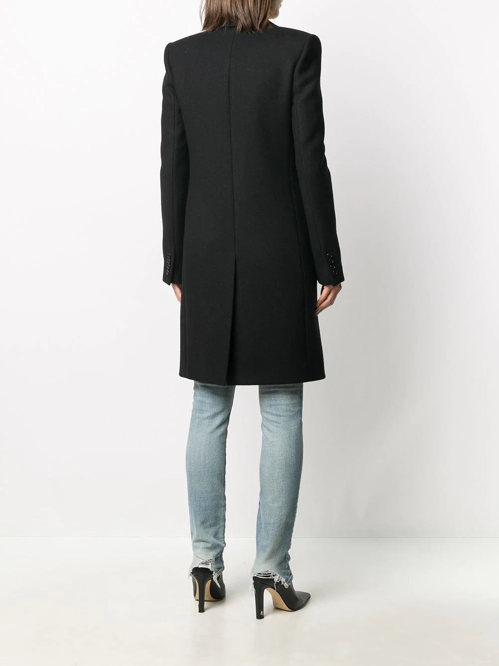 single breasted mid-length coat - 4