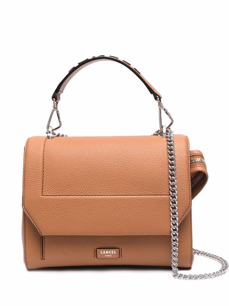 top-handle leather tote bag 1