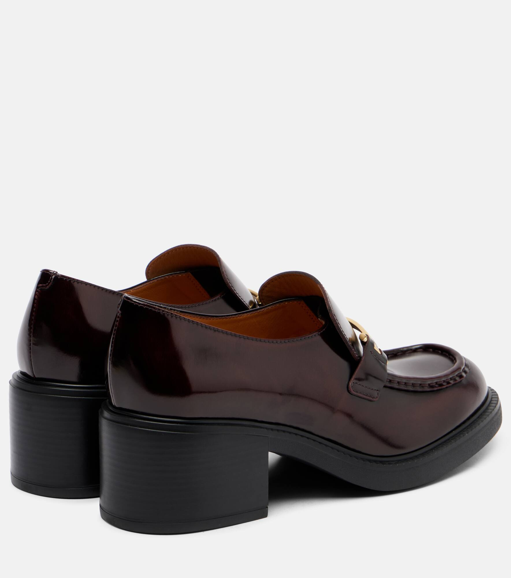 60 leather loafer pumps - 2
