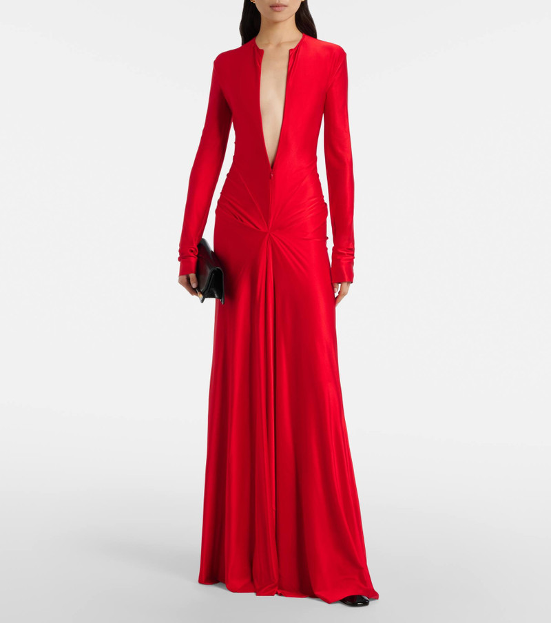 Victoria Beckham Gathered satin gown outlook