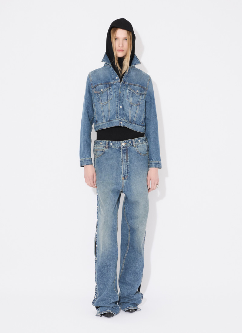 Alaïa KNIT BAND JEANS IN STONE DENIM outlook