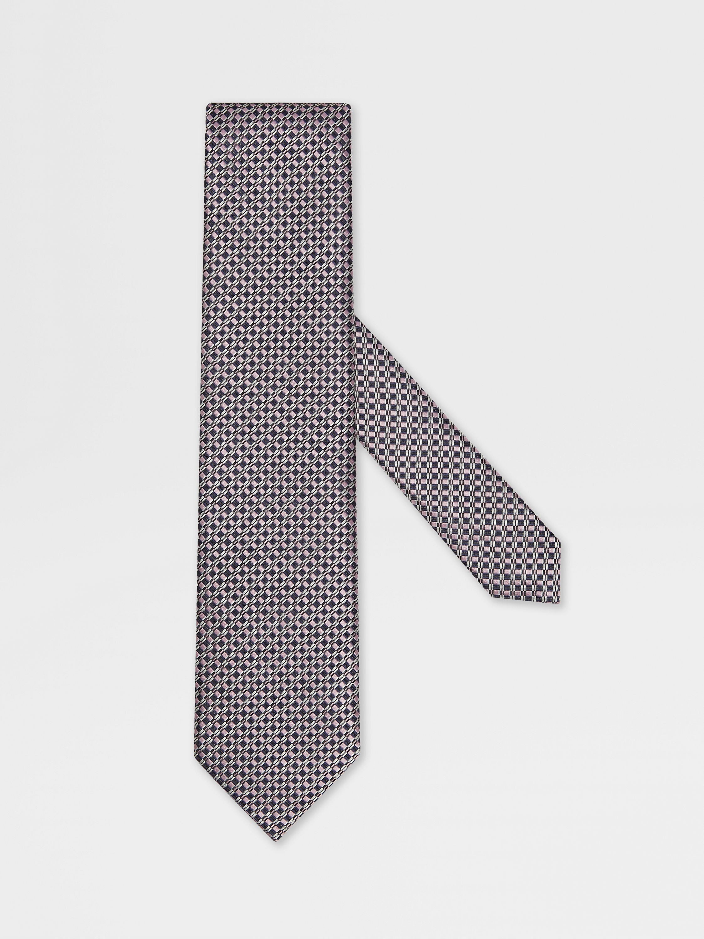 PINK SILK TIE - 1