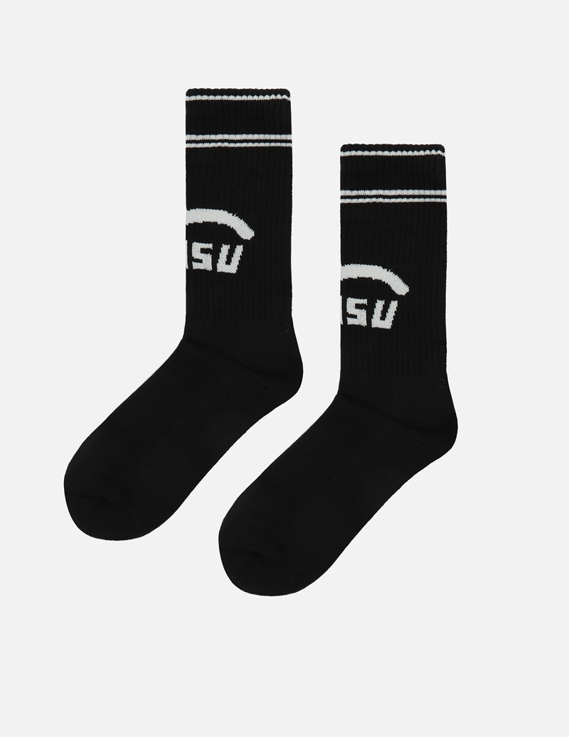 SEAGULL AND LOGO JACQUARD LONG SOCKS 1