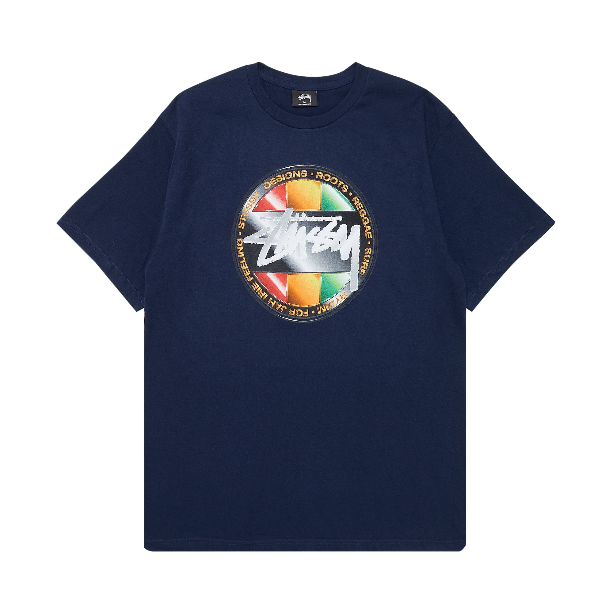 Stussy Chrome Dot Tee 'Navy' - 1