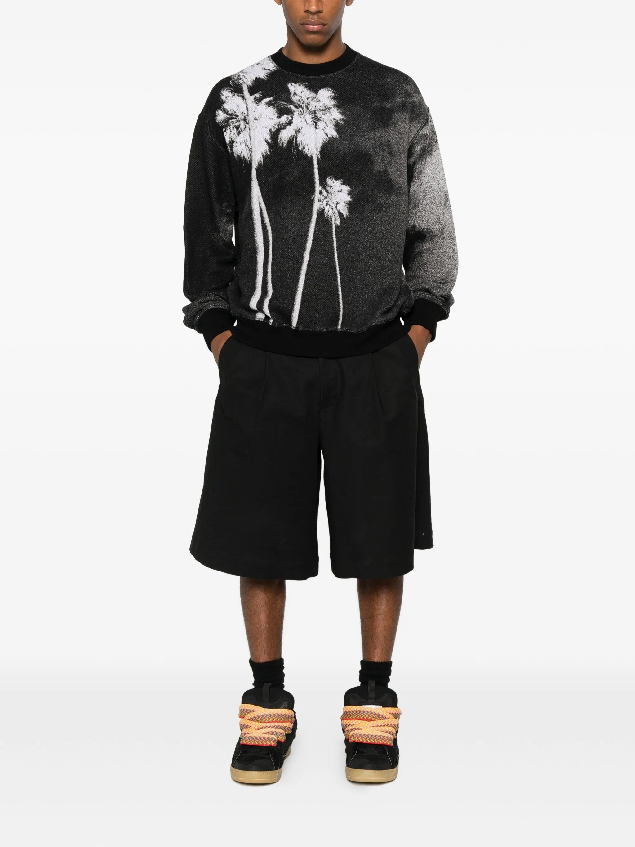 Palm Angels PMHE086F25KNI001 1001BLACK-WHITE - 5