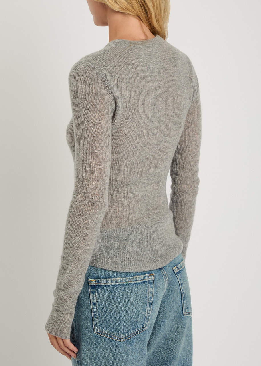 Citizens OF Humanity Alessia Melange Wool and Cashmere-blend top - 3