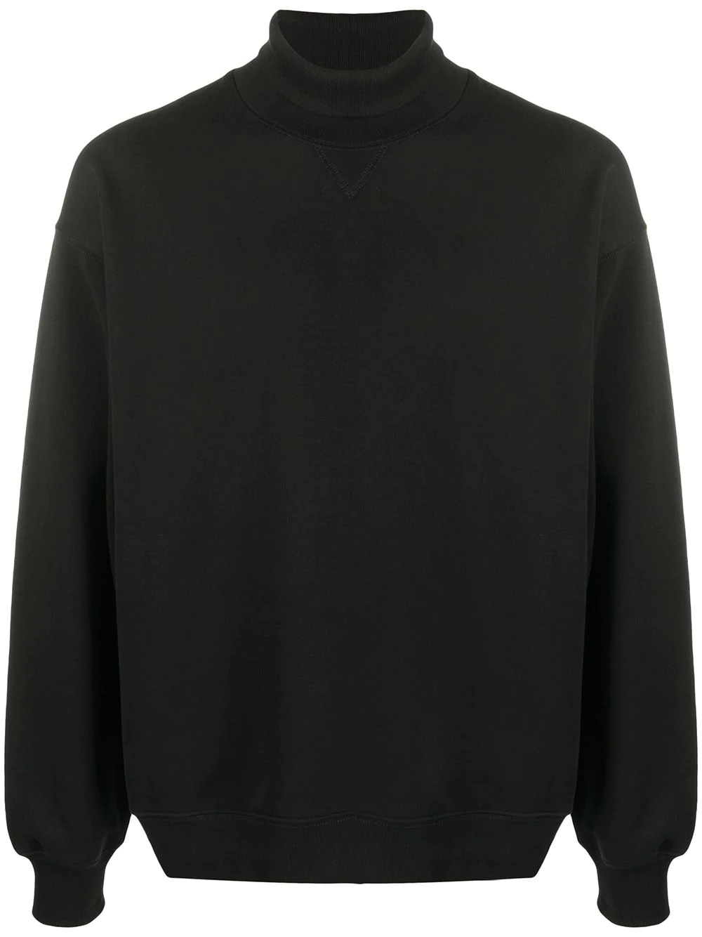 high neck sweatshirt with logo appliqué at rear - 1