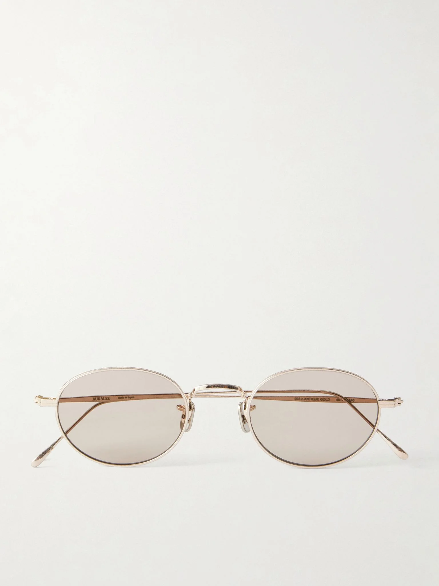 + Eyevan Round-Frame Gold-Tone Titanium Sunglasses Gold - 1