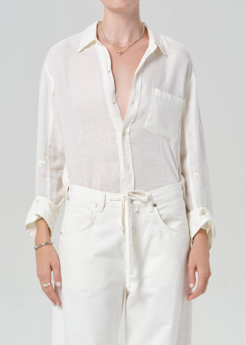 Citizens of Humanity Kayla Shrunken Linen Shirt
In Vanilla outlook