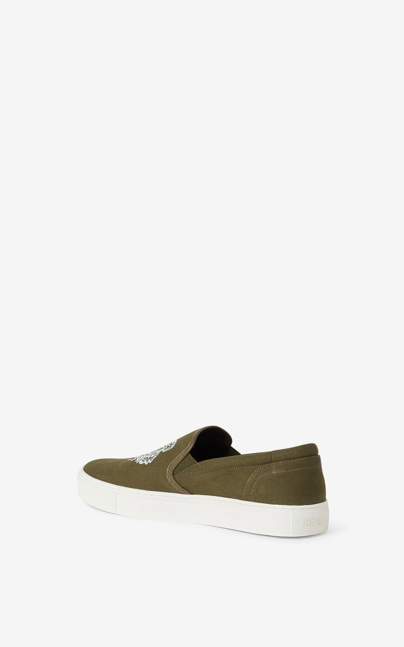 K-SKATE Tiger canvas slip-on sneakers 4