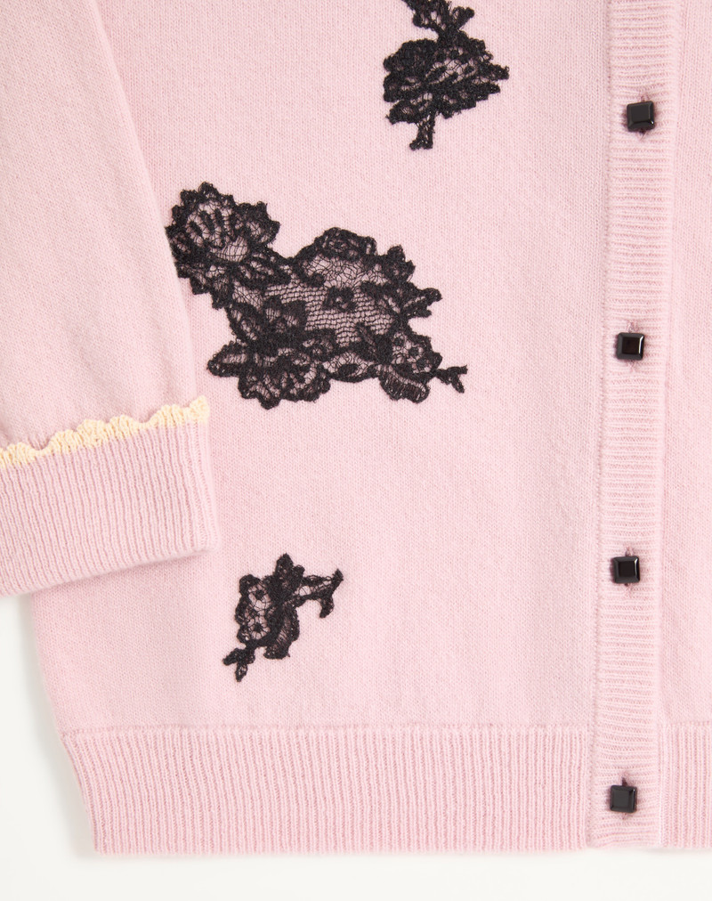 WOOL CARDIGAN WITH LACE 3