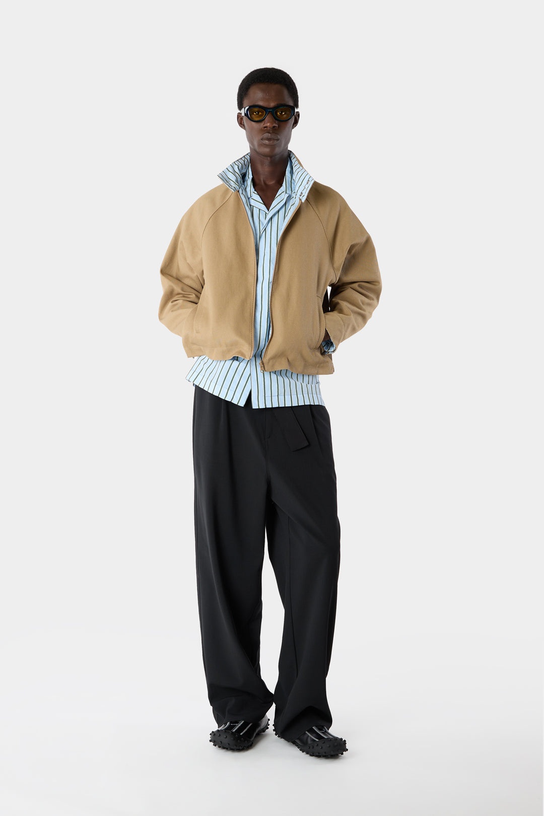 REVERSIBLE AVIATOR JACKET / beige - 8