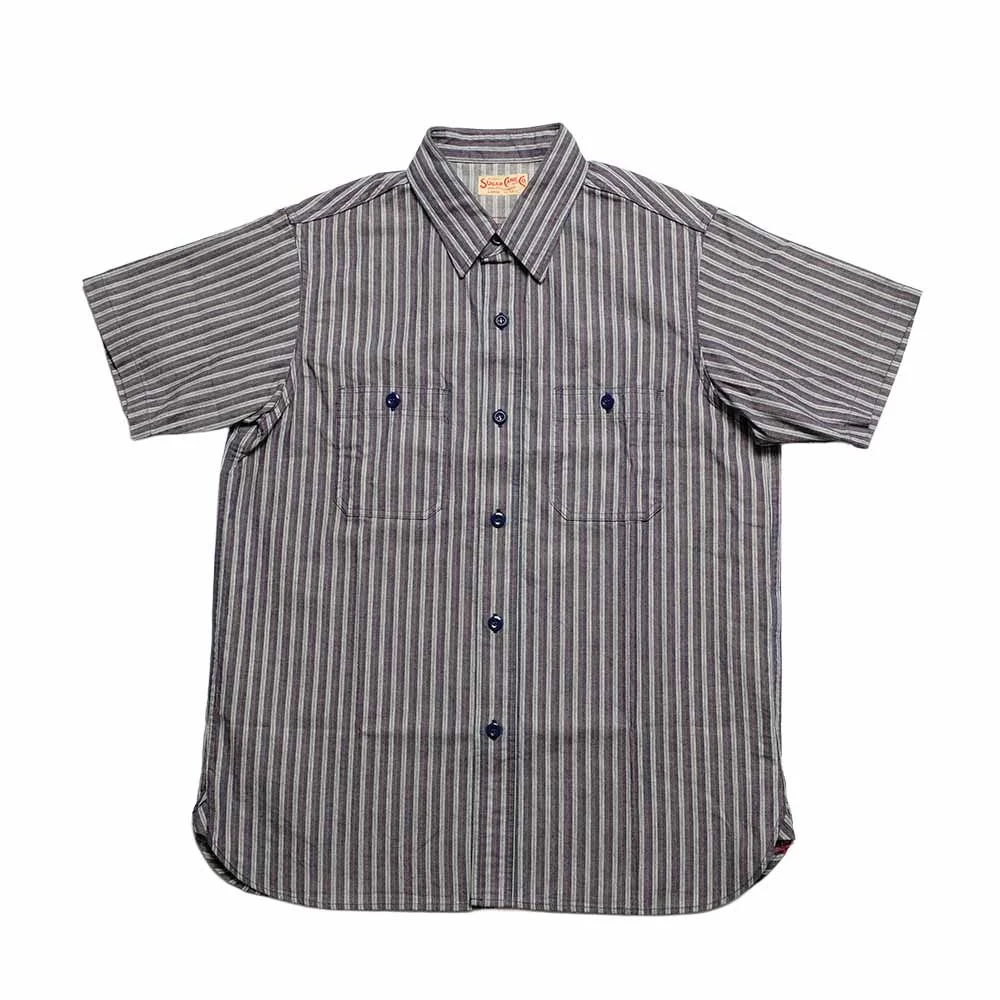 COTTON STRIPE S/S WORK SHIRT - SC39730 - 1