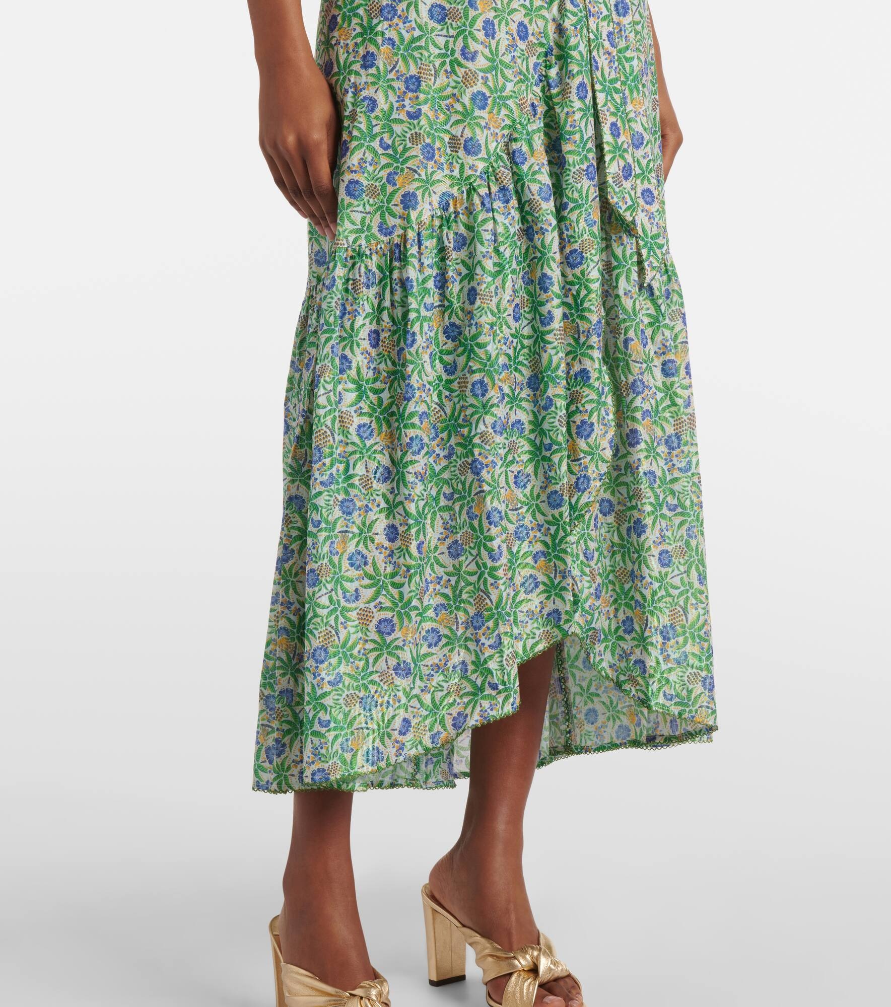 Baba printed cotton wrap dress - 5