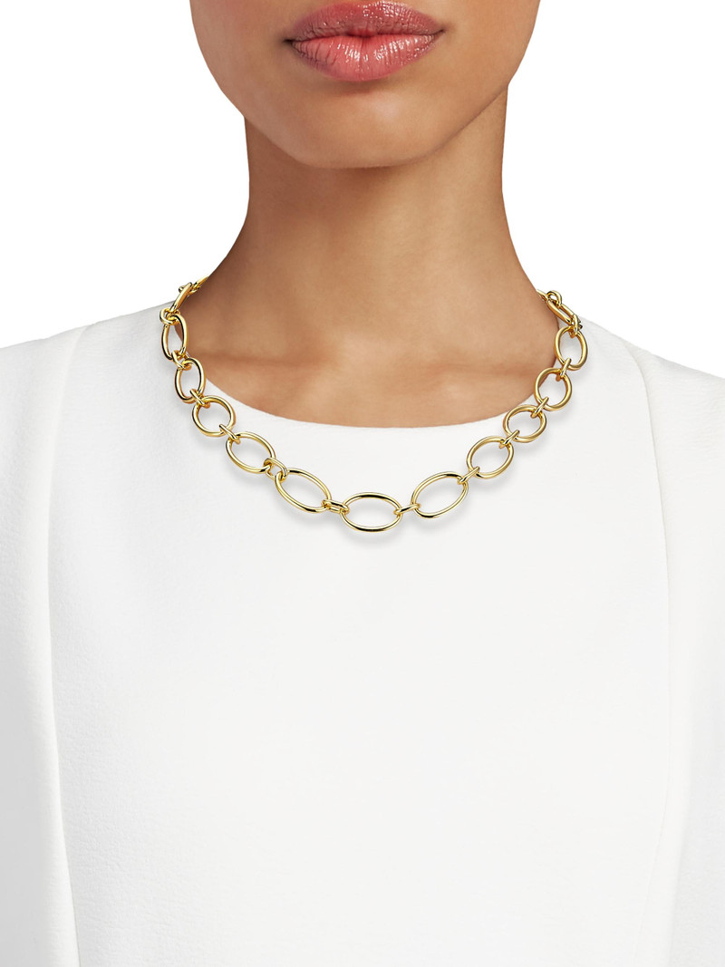 Women's 18K Yellow Gold Convertible Oval-Link Chain Necklace - Yellow Gold 3