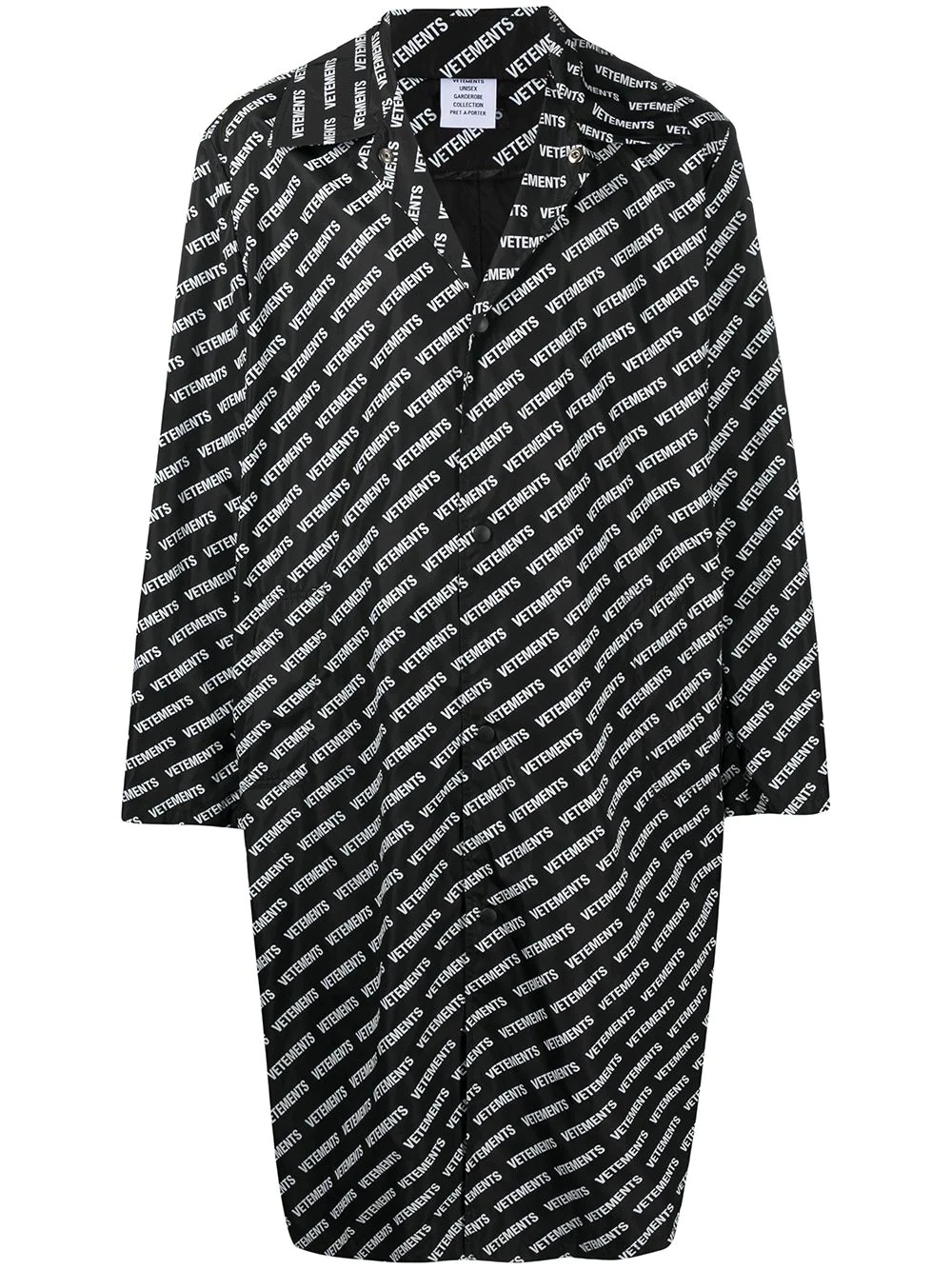 logo print duster coat - 1