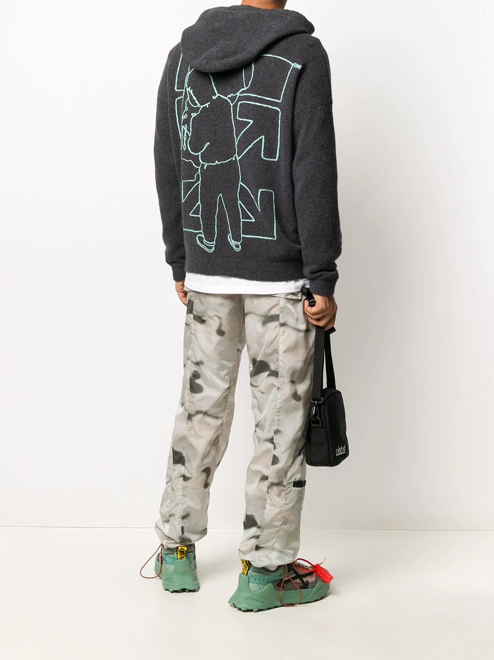 contrasting Arrows print hoodie - 2