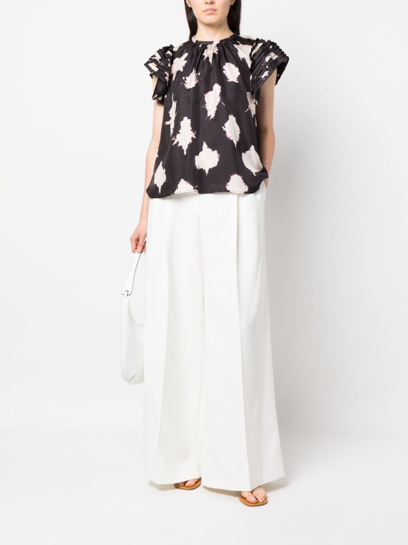 ULLA JOHNSON splotch-print silk blouse outlook