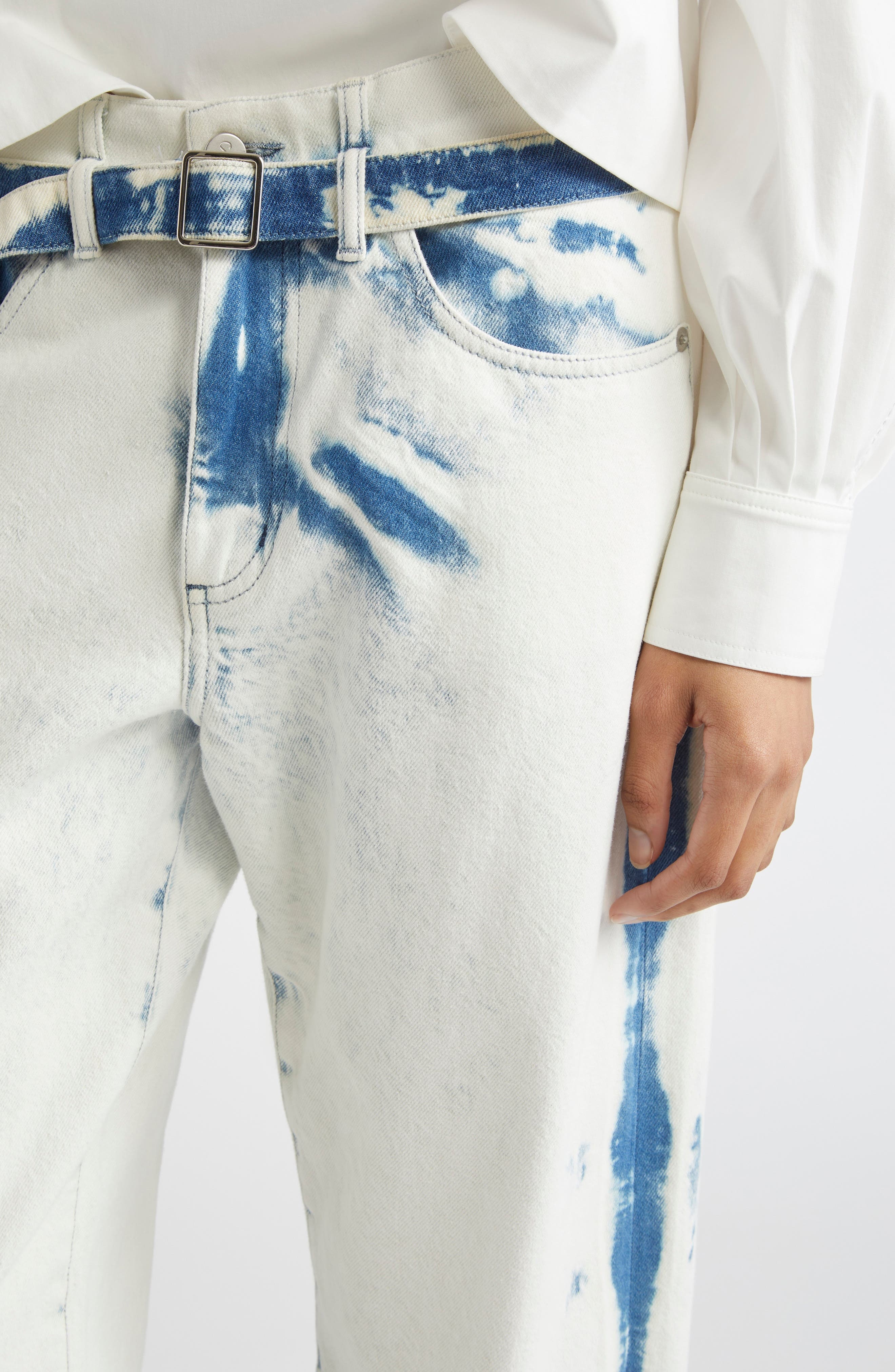 Proenza Schouler Ellsworth Belted Crop Jeans in Bleach Out at Nordstrom - 4