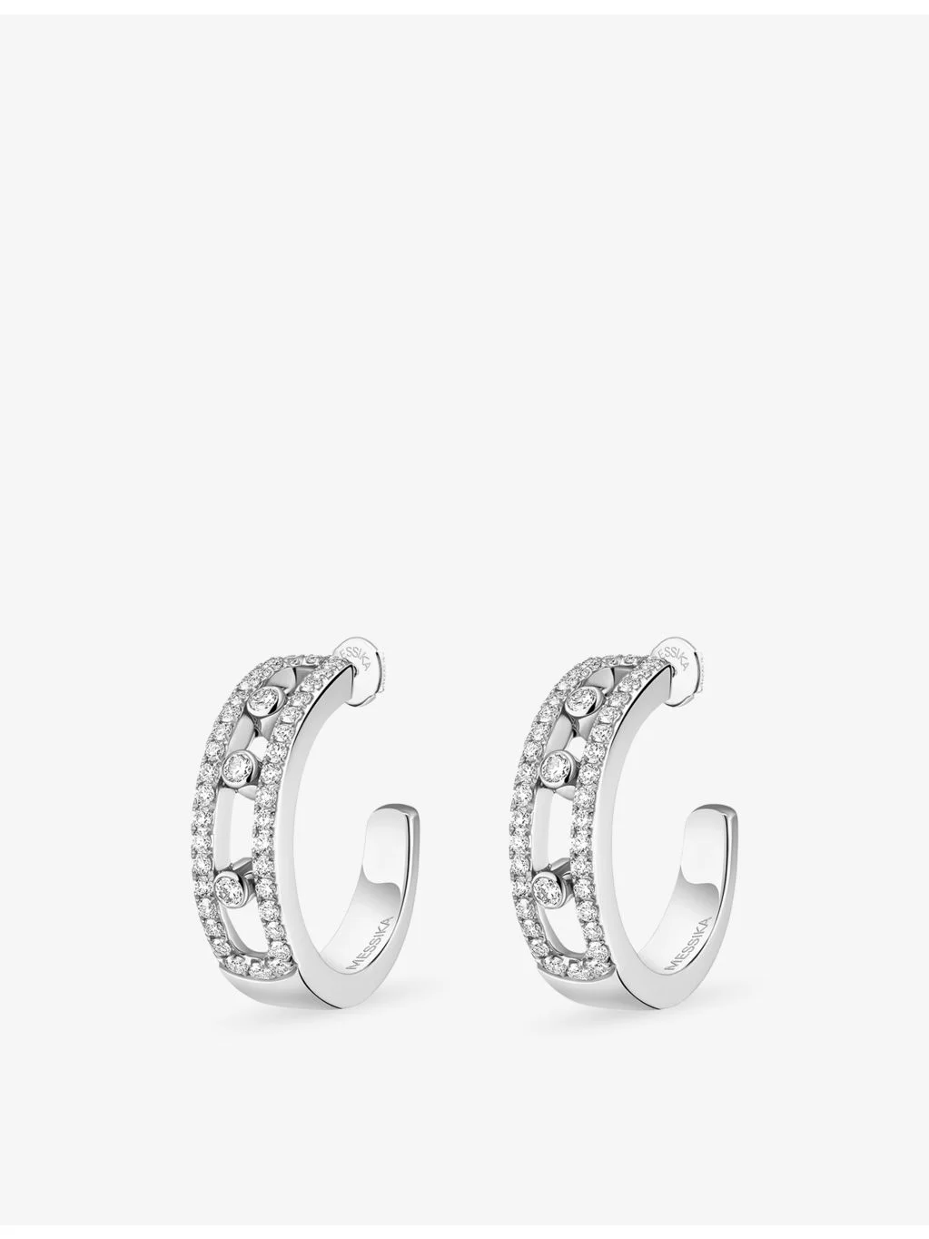 Move Classique 18ct Gold And 0.52ct Diamond Hoop Earrings - 1