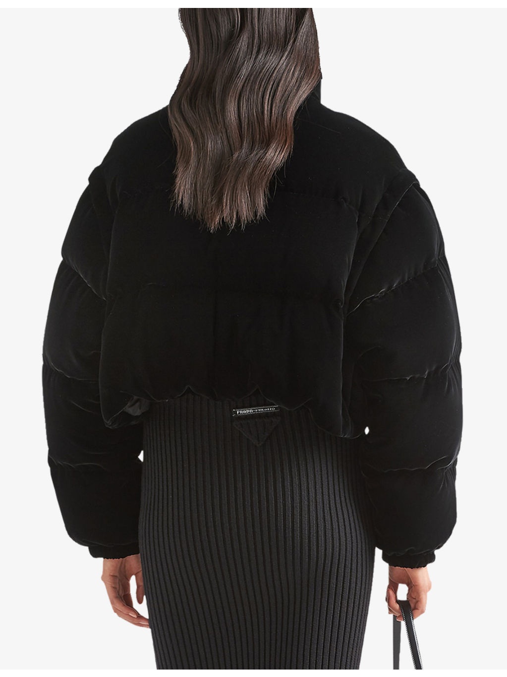 Convertible cropped velvet-down jacket - 4