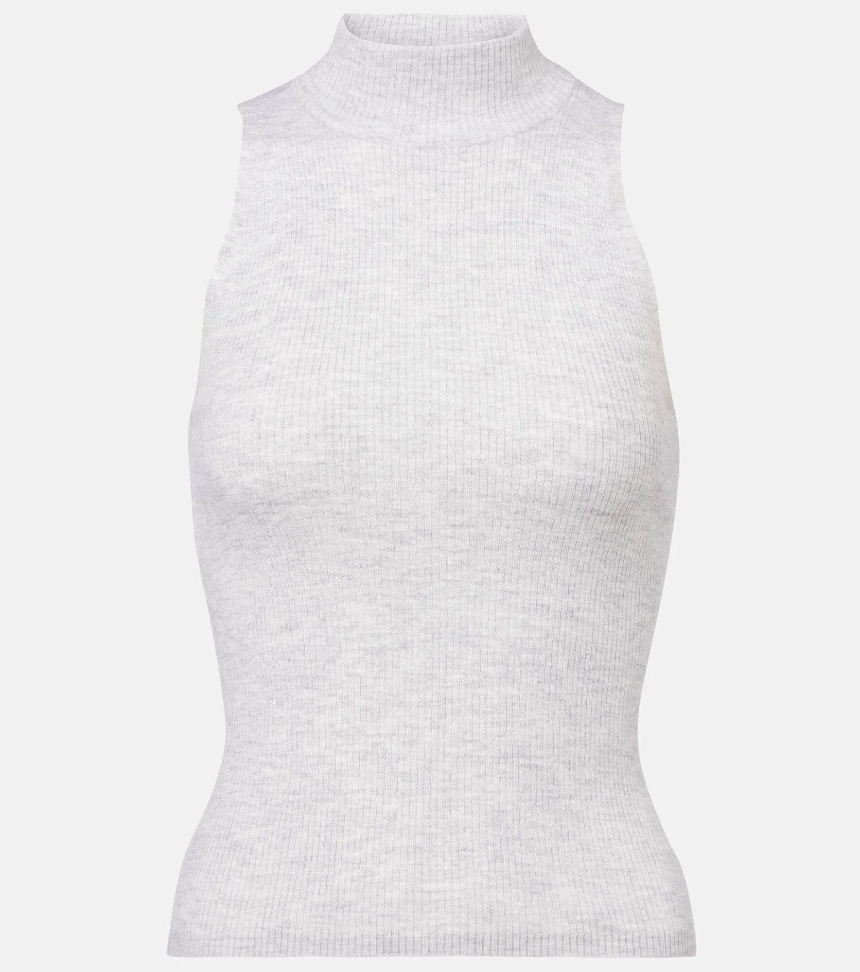 Ribbed-knit turtleneck top - 1