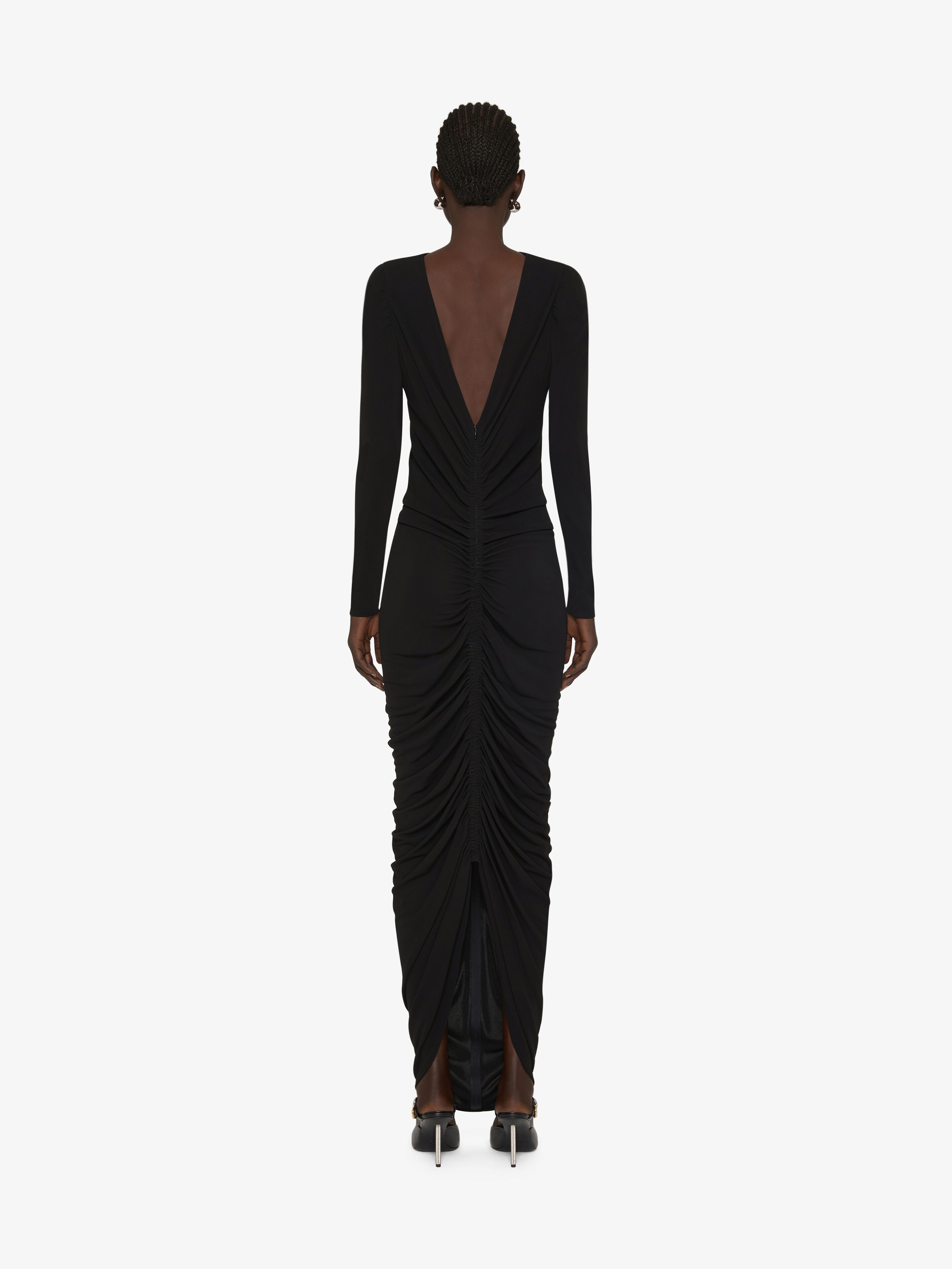 RUCHED DRESS IN CREPE - 4
