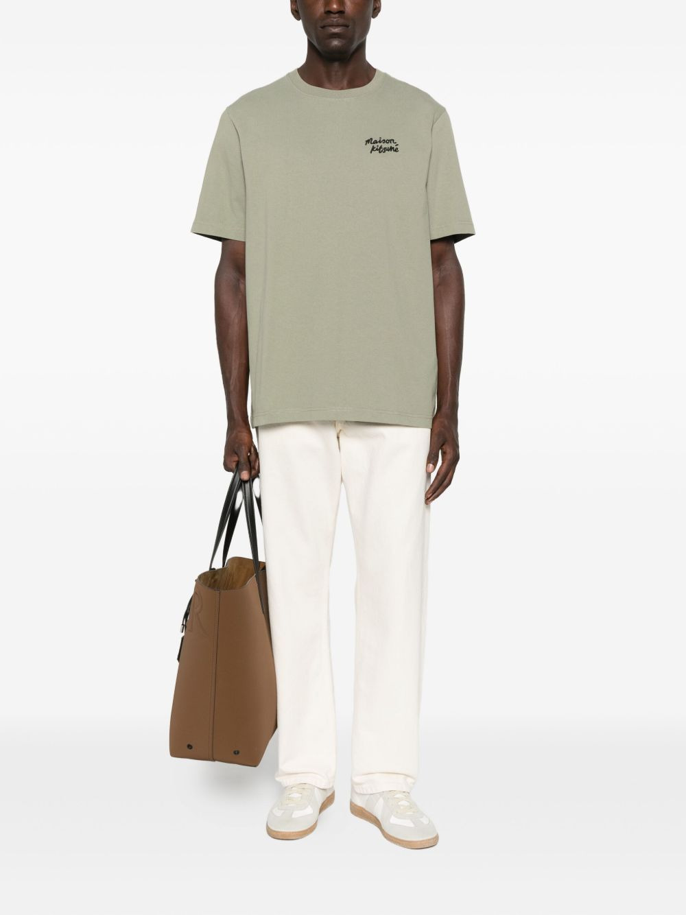 logo-embroidered cotton T-shirt - 2