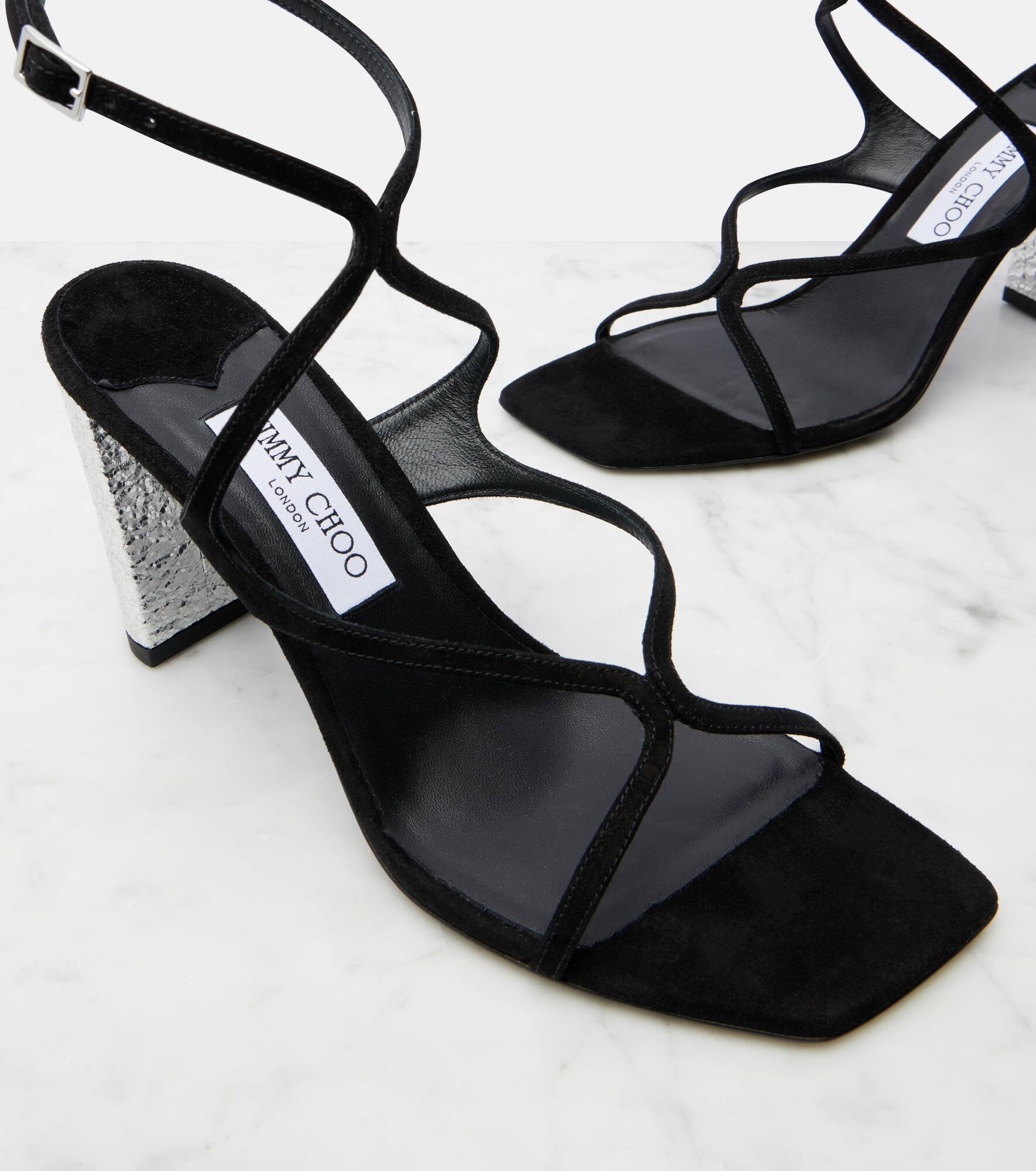Azie 85 embellished suede sandals - 5