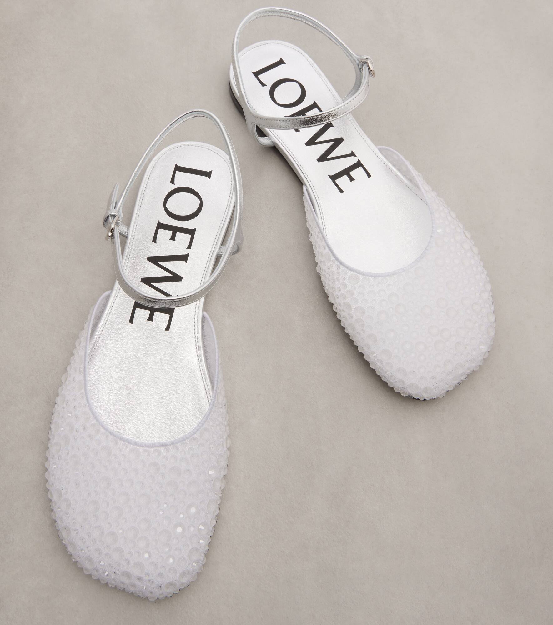 Toy embellished leather-trimmed flats - 5